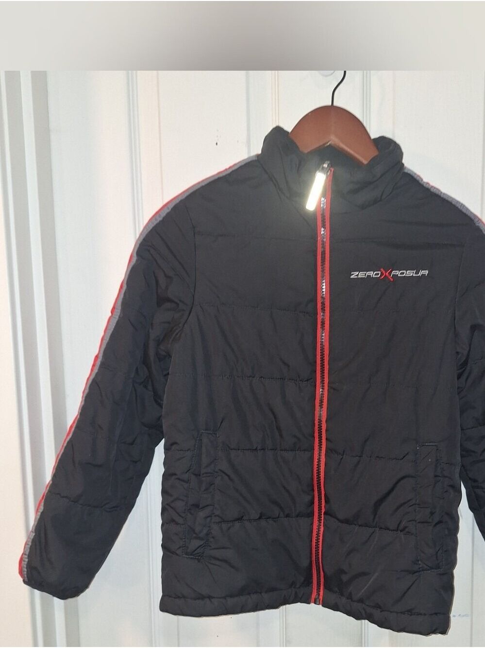 ZeroXposur Black PufferJacket with Red Trim Boys
